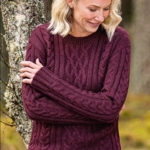 American Eagle Velvet Sweater Wine Colored